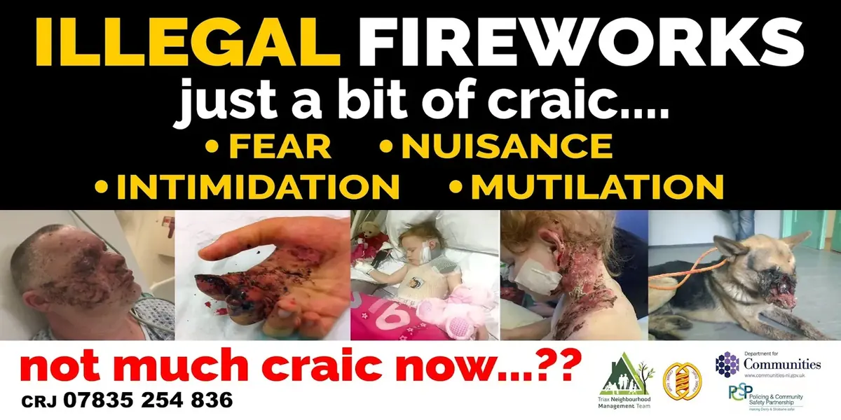 Illegal fireworks awareness campaign poster