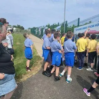 Primary school pupils on an environmental visit