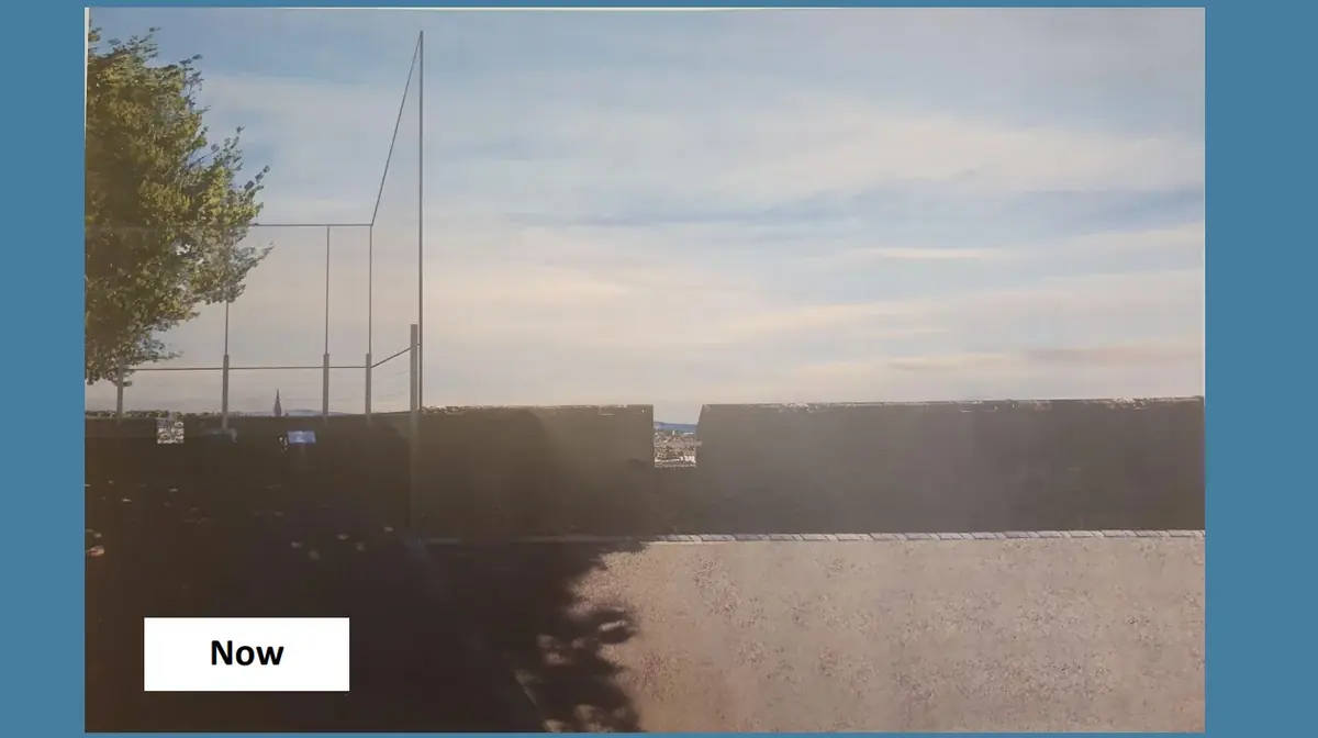 Interface fence replaced with a low wall – now