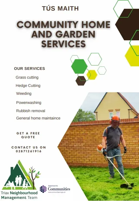 Tús Maith community home and garden services flyer